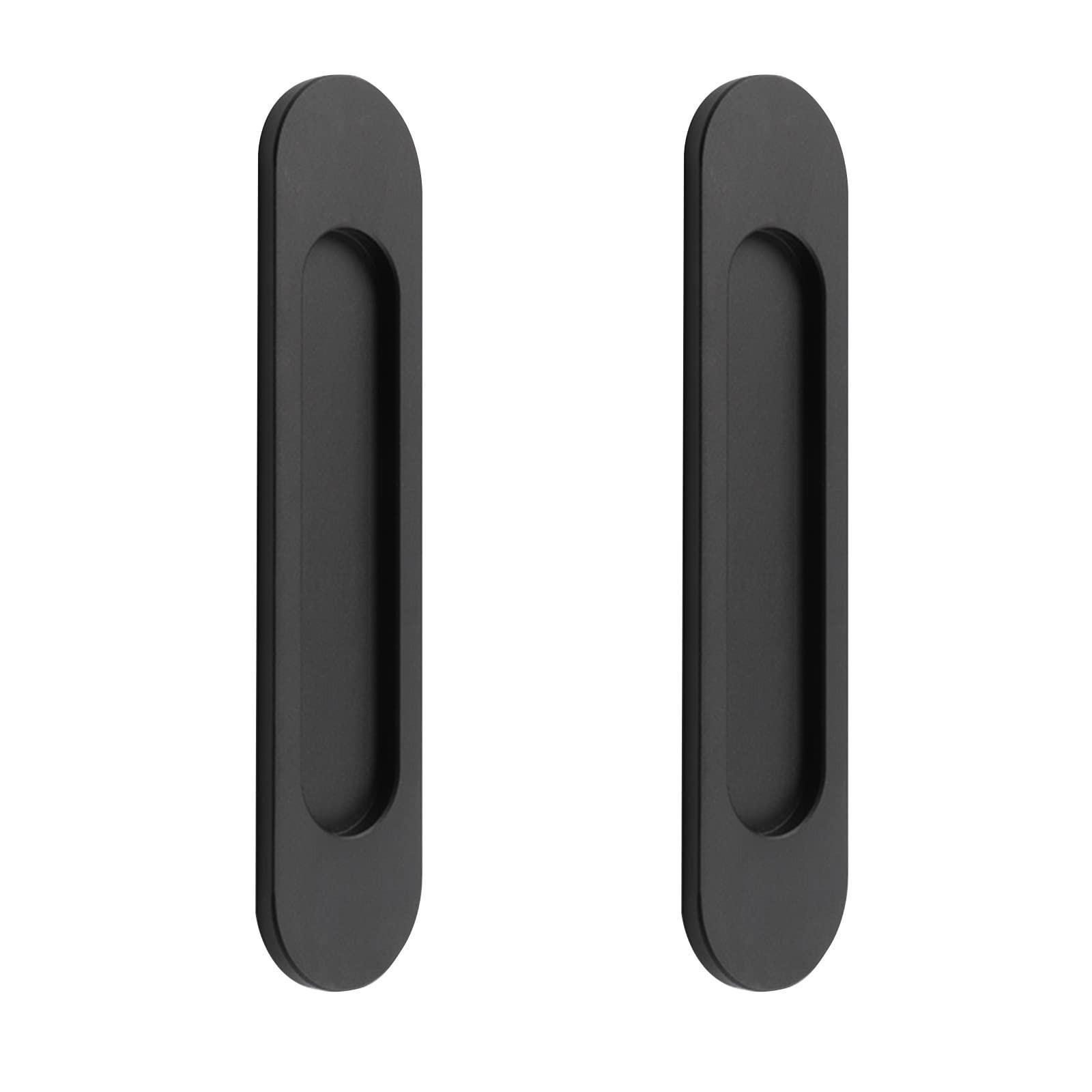 MÖBELGRIFF Schwarz 2er-Set 180 mm Aluminium Klebegriffe - Schwarz, Metall (0.01/0.4/1.8cm)