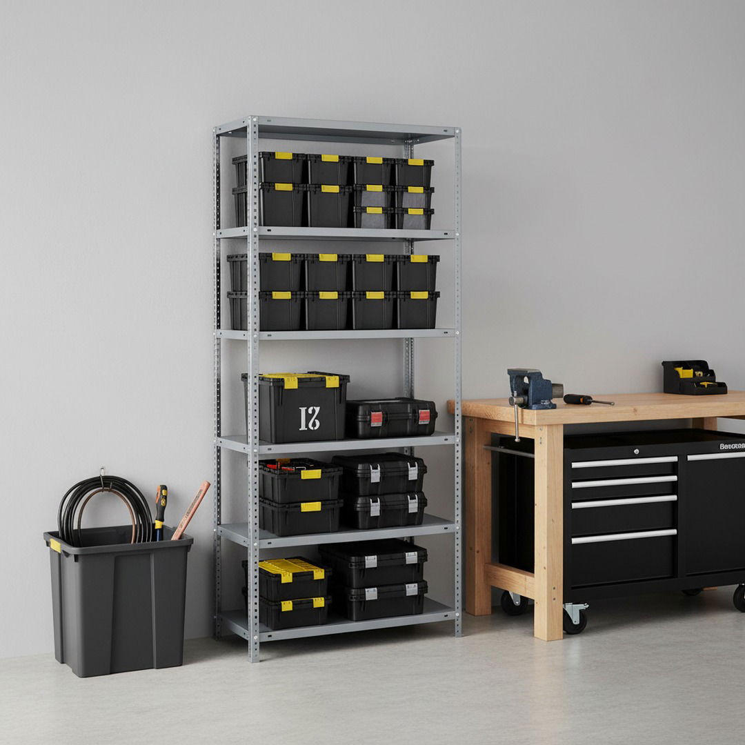 SCHRAUBREGAL PANDA TALL | HxBxT 200x80x50cm | 6 Fachböden | Fachlast 100kg | Verzinkt - Silberfarben, Metall (80/200/50cm) - PROREGAL