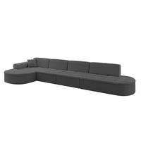 ECKSOFA Ottomane Links TARO-L3 - 413x171x79,5 cm Grau - Grau, Holzwerkstoff/Textil (413/171cm) - ALTDECOR
