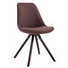STUHL Stoff braun - Braun/Cappuccino, Holz/Textil (48/84/56cm) - CLP