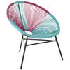 RATTANSTUHL Kunststoff rosa/türkis 76 cm Acapulco - Blau/Pink, Kunststoff (76/85/76cm) - Beliani