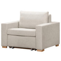 SCHLAFSESSEL - Buchefarben/Silberfarben, Buchenholz/Textil (110/90/90cm) - home24