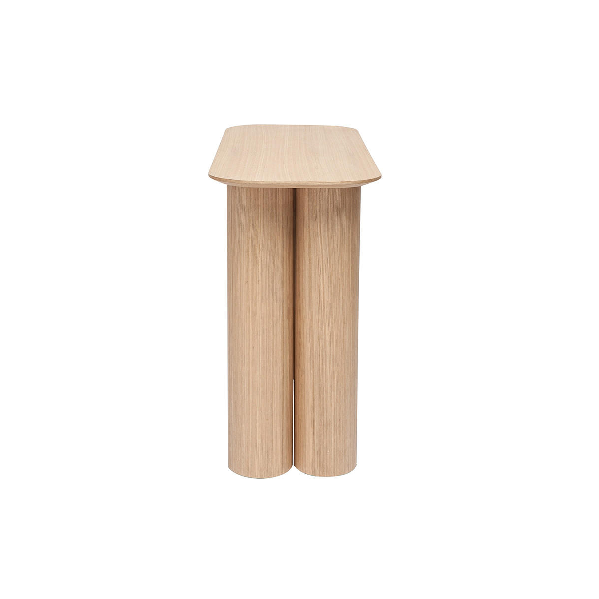 KONSOLE Helles Holz B100 cm FOLEEN - Eiche Bianco, Holz (100/40/75.7cm) - Miliboo