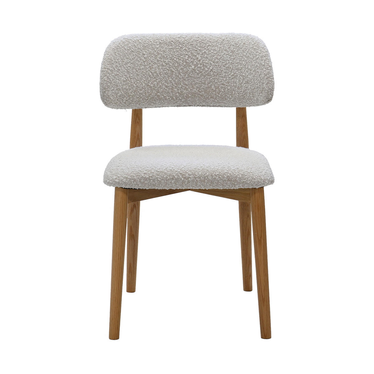 ESSZIMMERSTUHL 2er Set 2er-set aus Stoff mit Eichenholz, beige - Beige/Naturfarben, Holz/Textil (48/78/51cm) - Giga Meubel