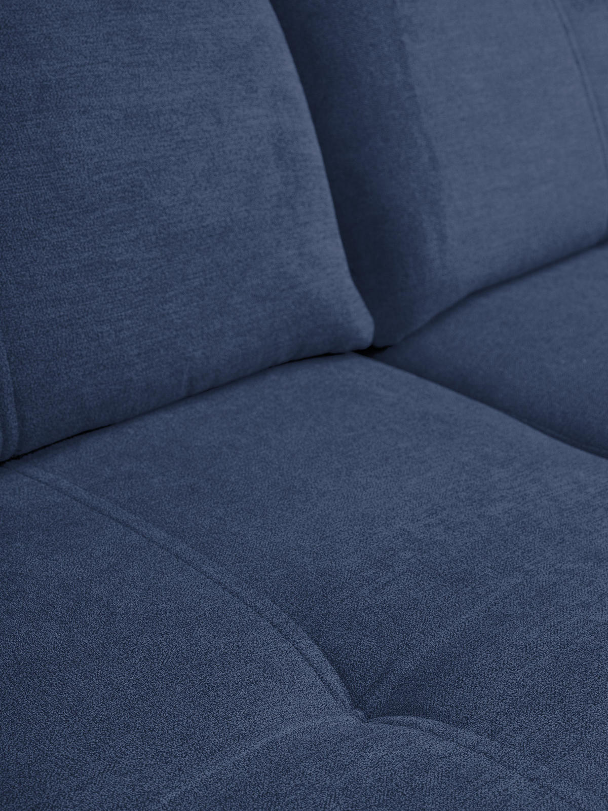 ECKSOFA PANAMA mit Schlaffunktion und Bettkasten, Farbe: Dunkelblau, Velourstoff, Ottomane Rechts - Dunkelblau, Textil (270/180cm) - VENASI MÖBEL