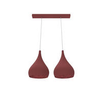 HÄNGELEUCHTE - Rot, Metall (55/25/55cm) - Lumicom