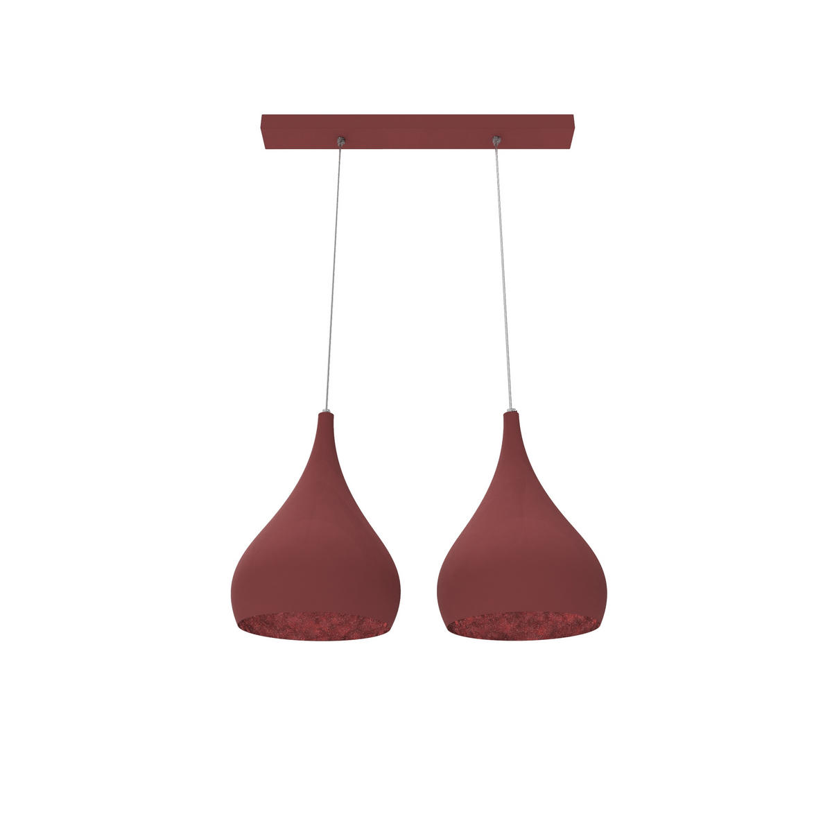 HÄNGELEUCHTE - Rot, Metall (55/25/55cm) - Lumicom