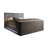 BOXSPRINGBETT Monaco anthrazit 200/200 cm H2/H3 Samt - Anthrazit, Textil (200/200cm) - wonello
