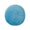 DEKOKISSEN rund blau, Baumwollsamt?40 cm - Blau, Textil (40/40cm) - Homescapes