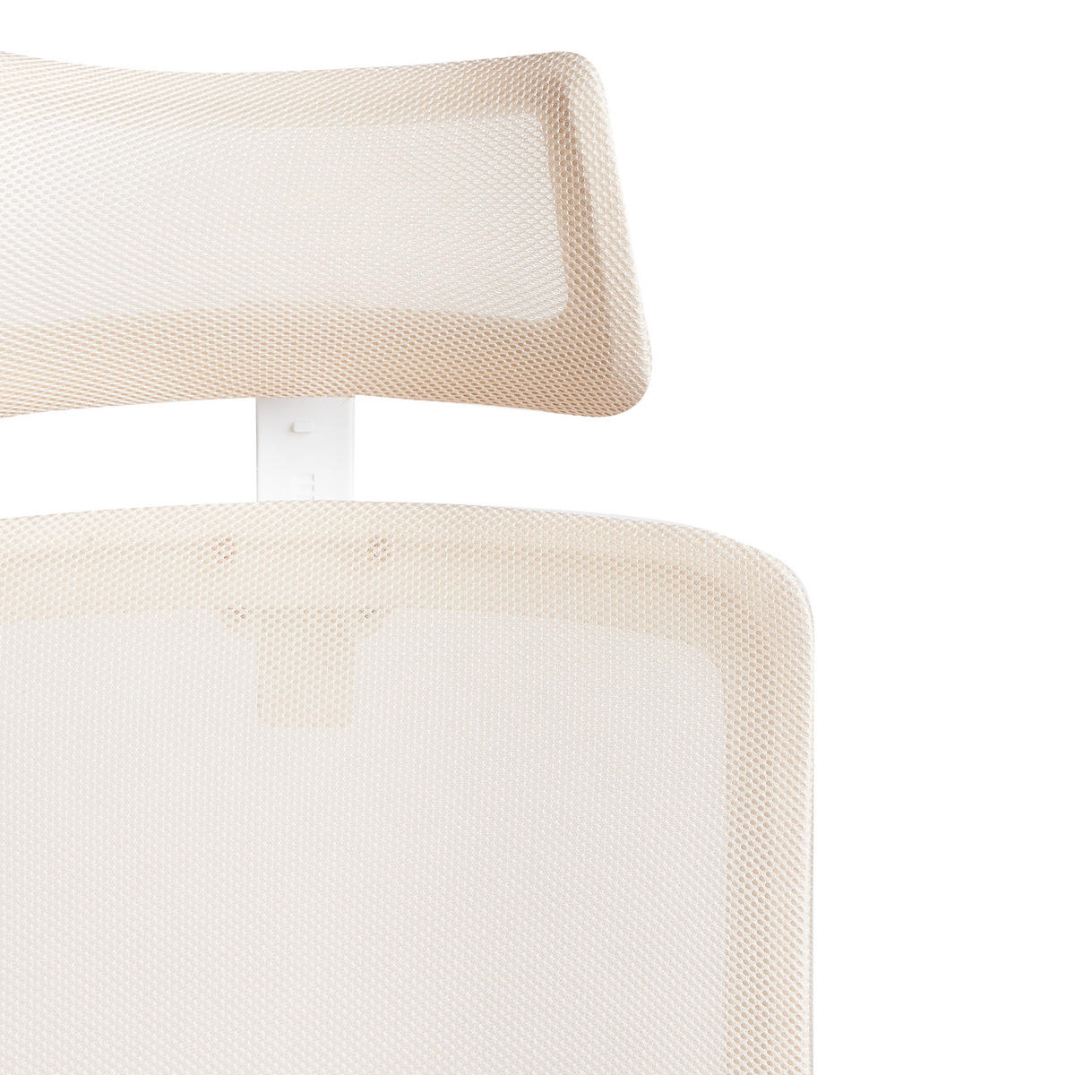 BÜROSTUHL Beige Monarch - Beige/Weiß, Textil (46/110/62cm) - Beliani
