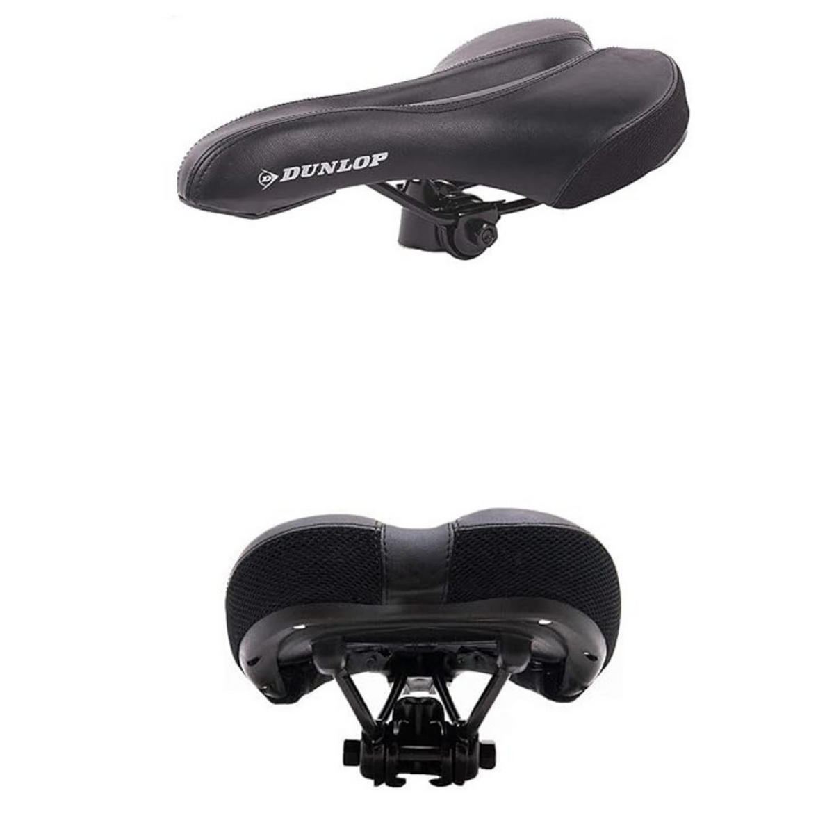 FAHRRADSATTEL FGM19 – Ergonomischer MTB Gel-Sattel für Damen & Herren – Komfortsattel für Mountainbike, Rennrad & Trekkingrad, Atmungsaktiv - Schwarz, Textil (20/8/27cm) - Dunlop