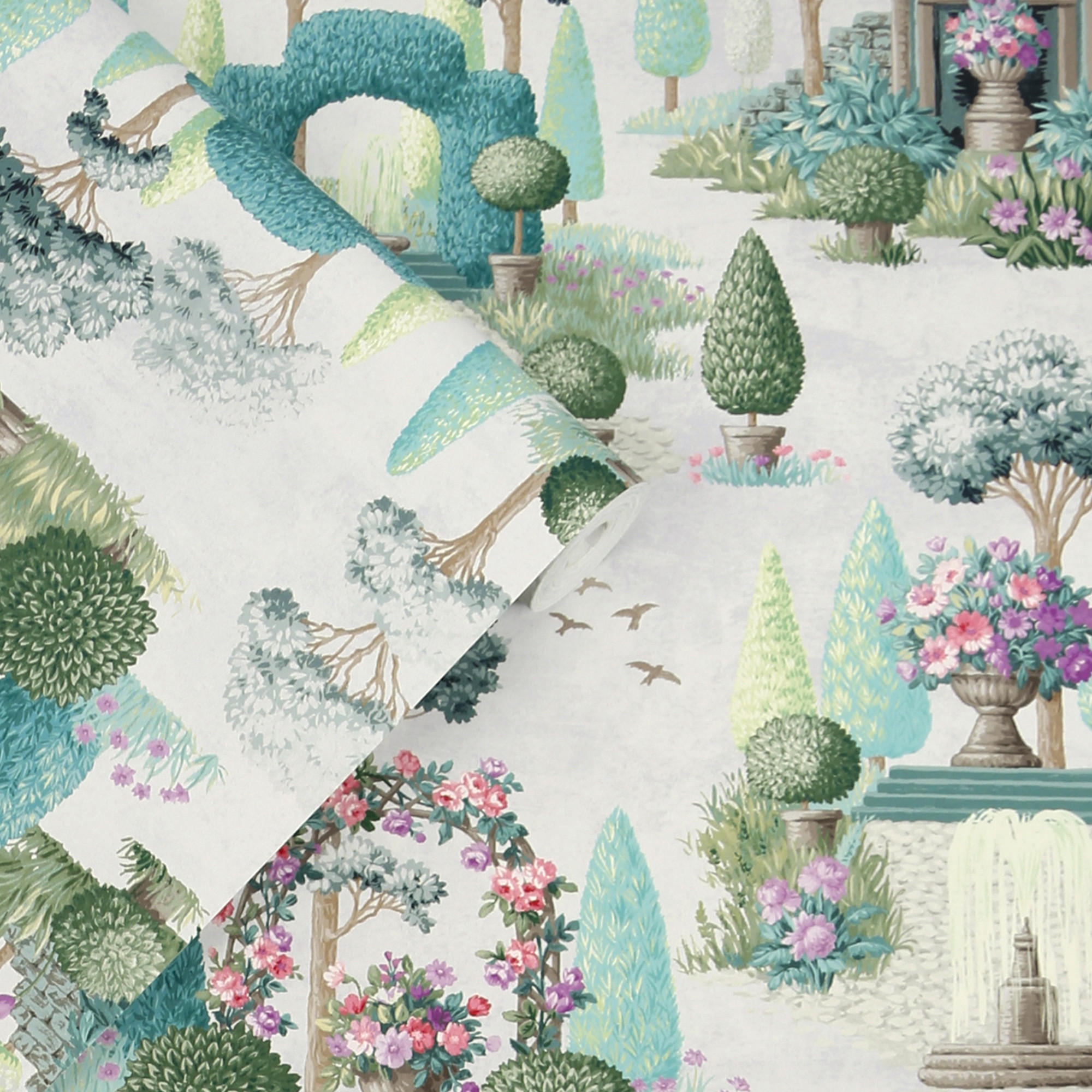 VLIESTAPETE Naunton Folly Fern Green - Grün, Papier/Kunststoff (52/1000cm) - Graham & Brown