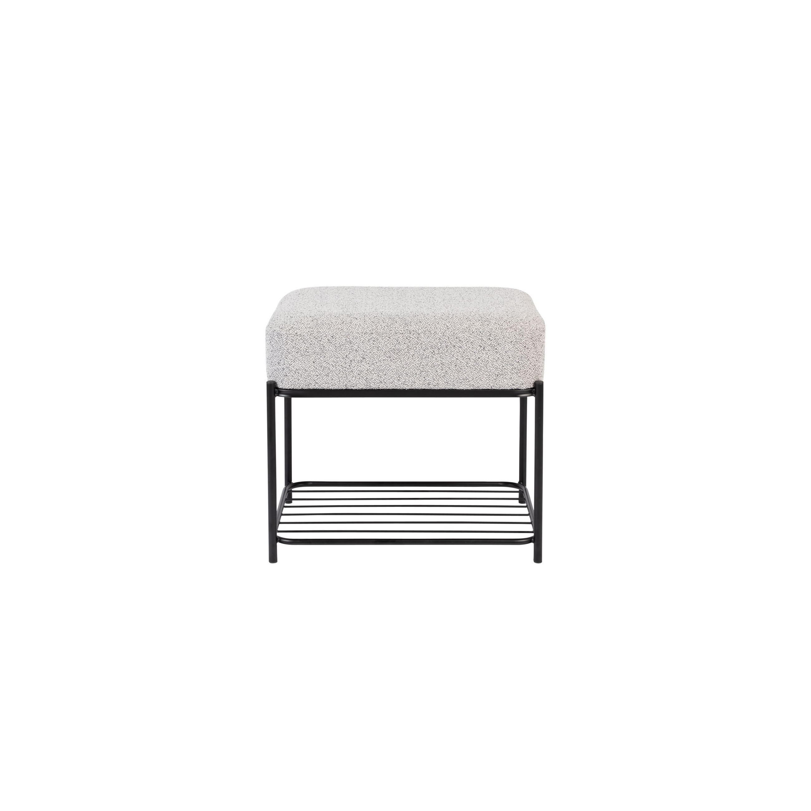 SITZHOCKER Milou Rechteckig Grau - Grau, Textil (35/45/50cm) - Housecraft Living