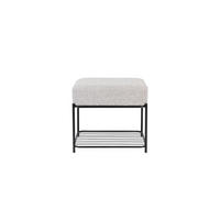 SITZHOCKER Milou Rechteckig Grau - Grau, Textil (35/45/50cm) - Housecraft Living