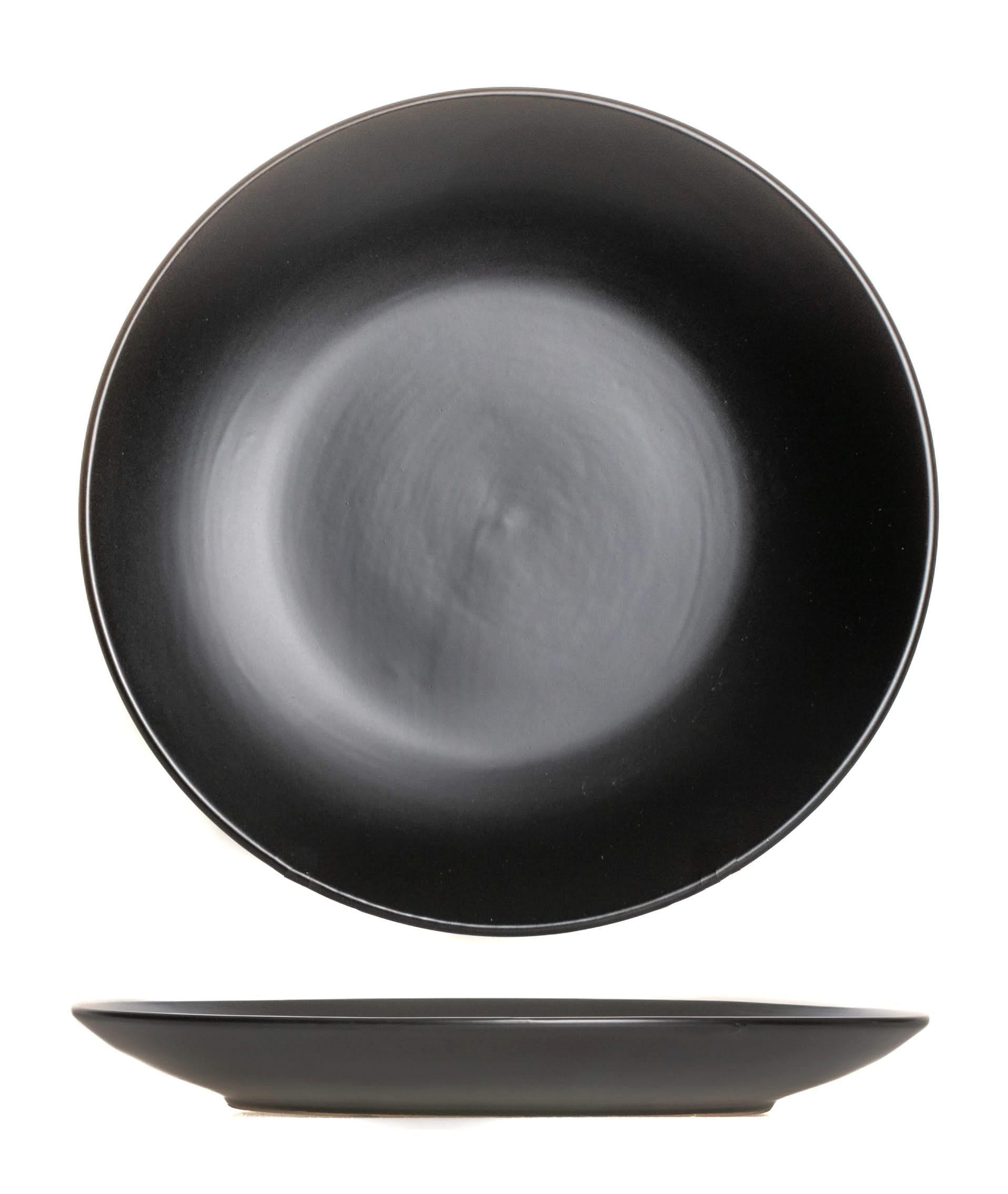 FRÜHSTÜCKTELLER / Dessertteller Black Tie ø 19 cm - 6 Stück - Schwarz, Keramik (2/2/19cm) - Studio Tavola