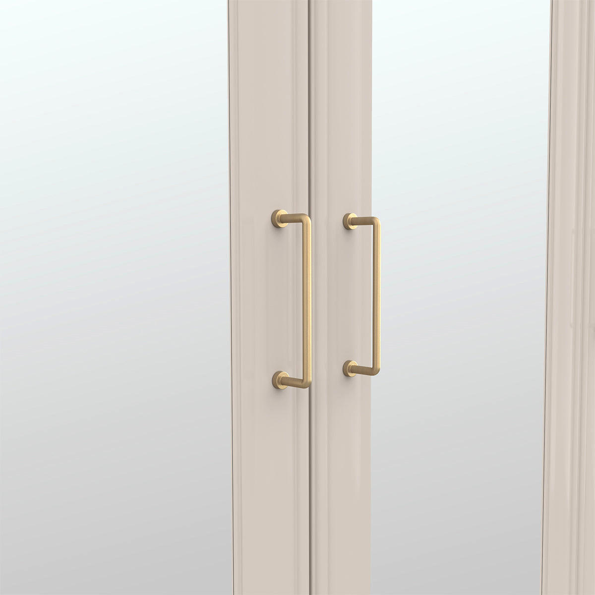 SCHRANK 4 Türen Perle Kaschmir - Beige, Holzwerkstoff (209.5/216/61cm) - Petits-meubles