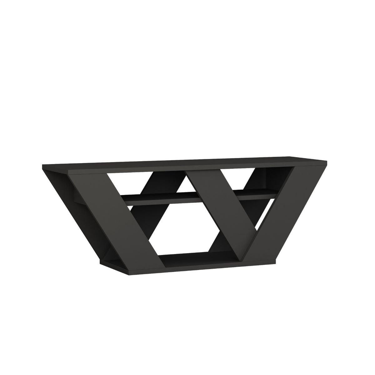 TV-MÖBEL 3 Regale L110 cm - Pipralla - Anthrazit, Holzwerkstoff (30/40/110cm) - Calicosy