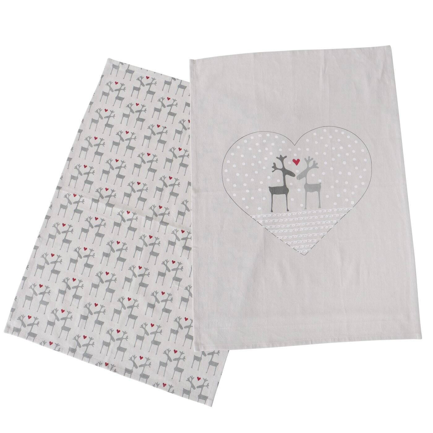 KÜCHENTÜCHER Lovelies 50/70 cm 2er-Set - Multicolor, Naturmaterialien (50/70cm) - Boltze Home