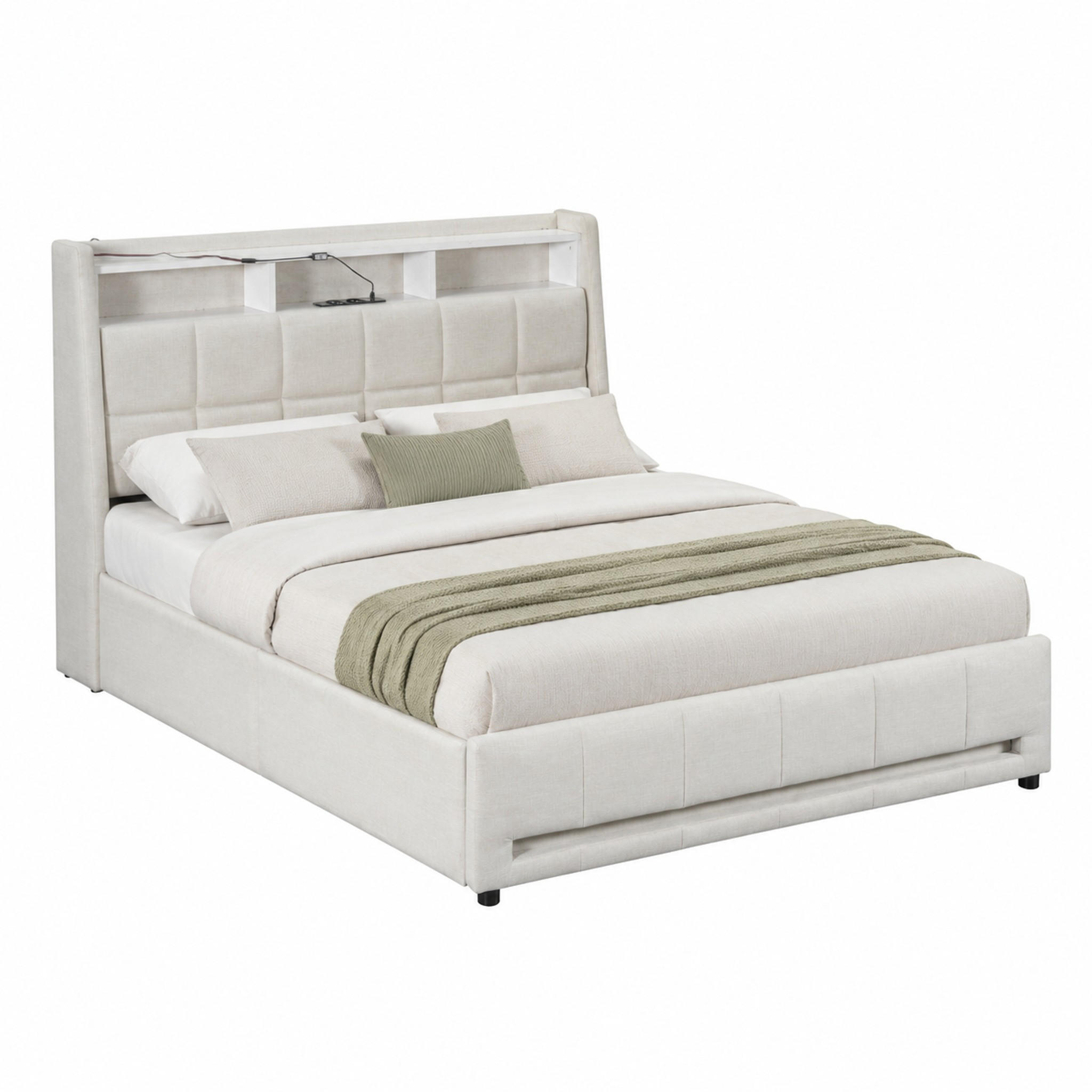Meubliv Polsterbett Beige 140x200 cm