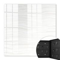SCHLÜSSELBOX Schwarz 30x30 cm- Türöffnung nach rechts - Subtile Wellen - Grau, Metall (30/30/5cm) - TULUP