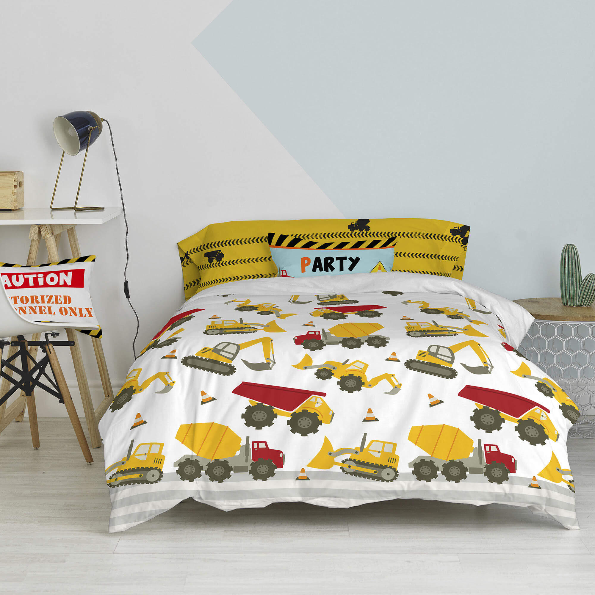 BETTBEZUG 2er-Set teiliges machinery 180x220 cm (komfortgrösse) mehrfarbig - Multicolor, Textil (180/220cm) - Happy Friday