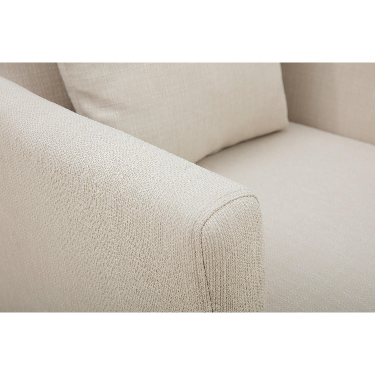 SESSEL abnehmbarer Bezug Beige Velours OSLO - Beige, Textil (80/81/74.5cm) - Miliboo