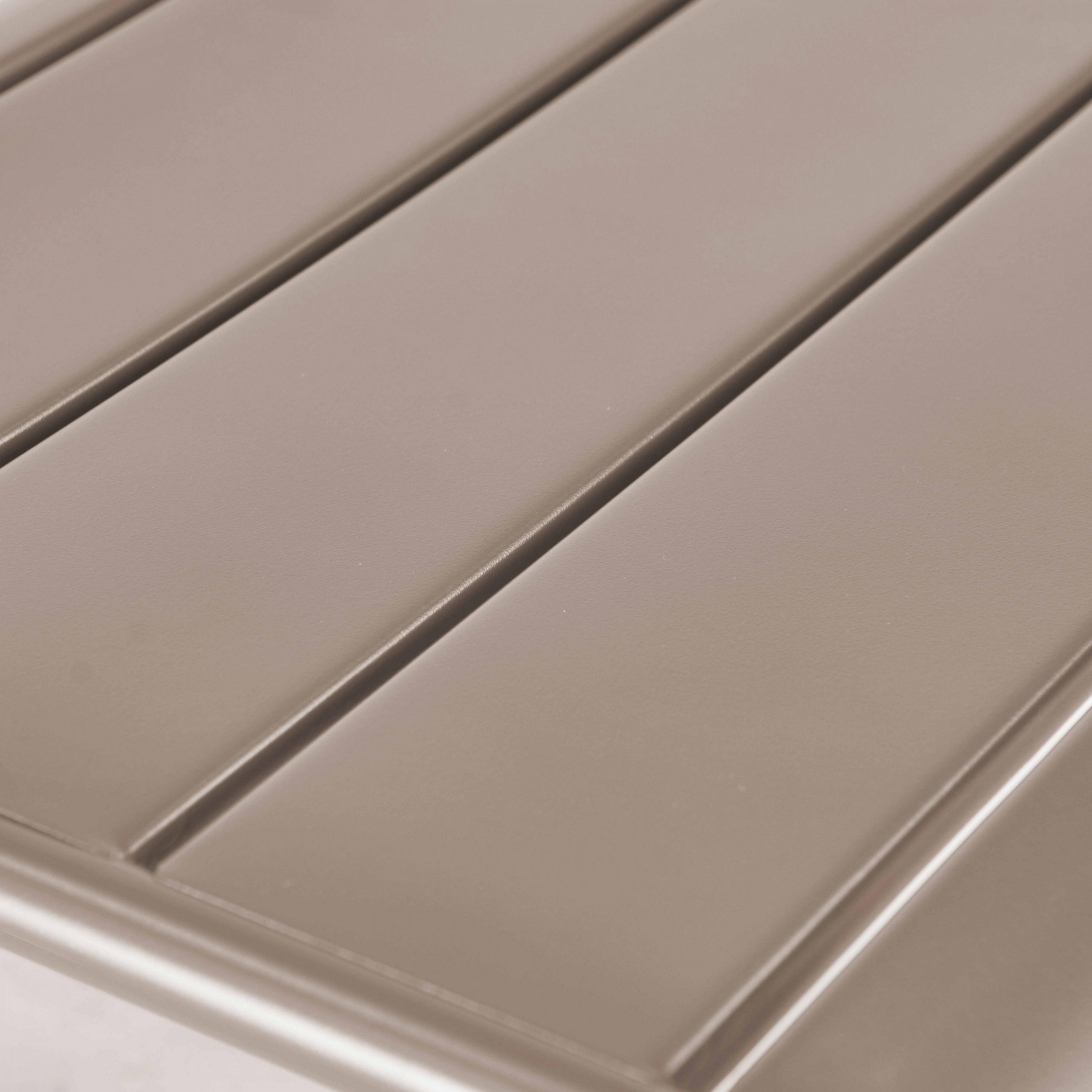 Thumbnail - Oviala Gartenhocker,, Taupe, Metall, Quadratisch, 44x30x40 cm, Gartenmöbel, Gartenstühle, Gartenhocker