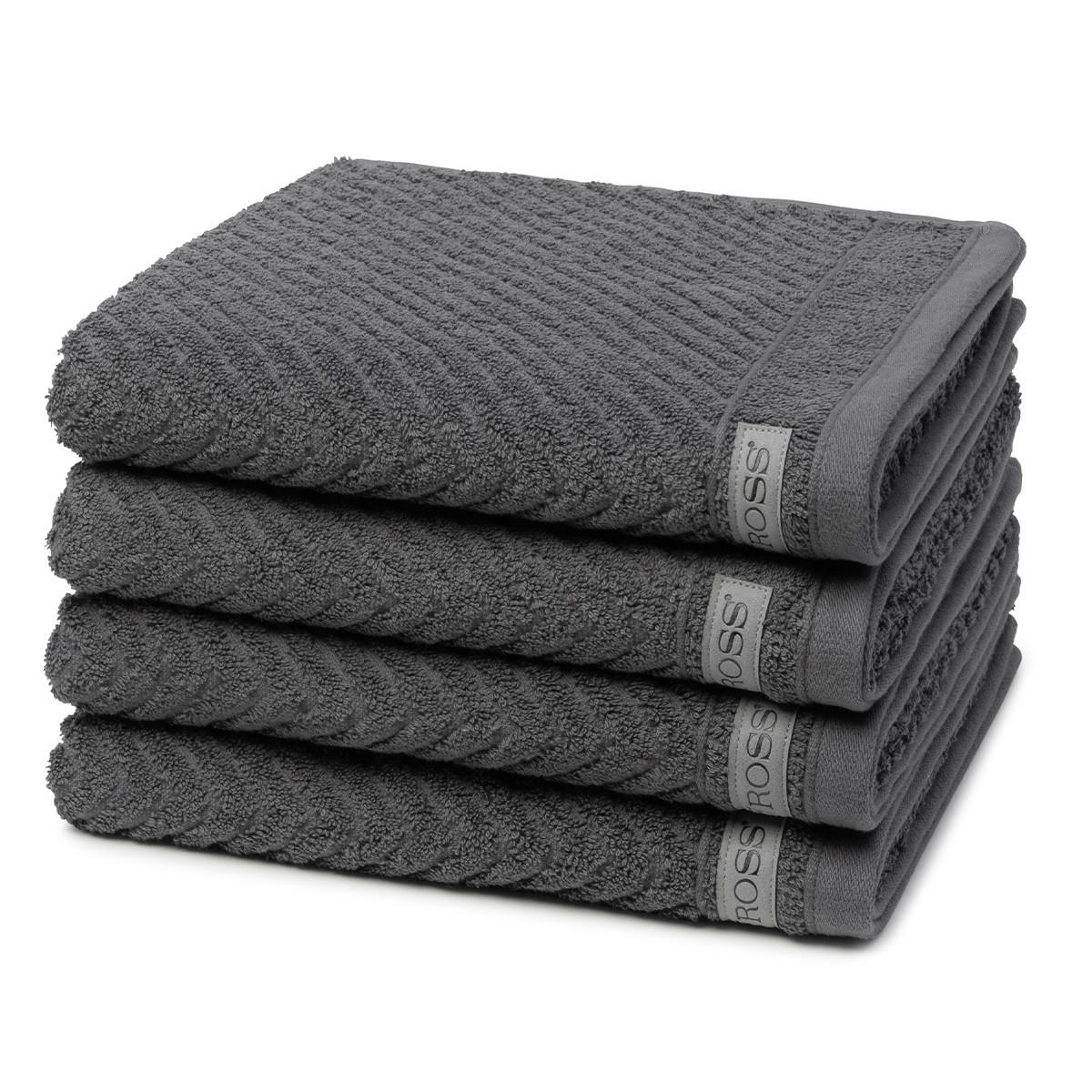 HANDTUCH Smart 4er-Set - Dunkelgrau, Textil (50/100cm) - Ross
