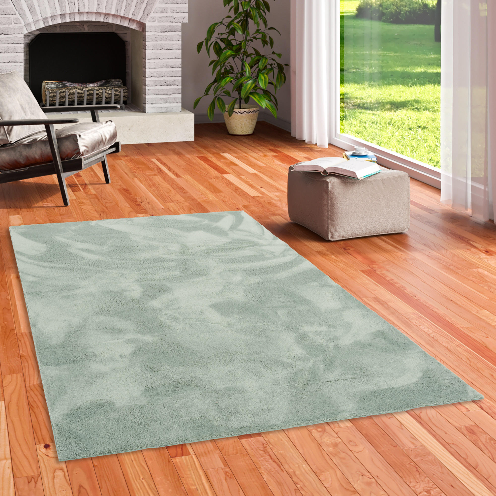 FELLTEPPICH SUPER SOFT PEARL - Grün, Textil (160/230cm) - Pergamon