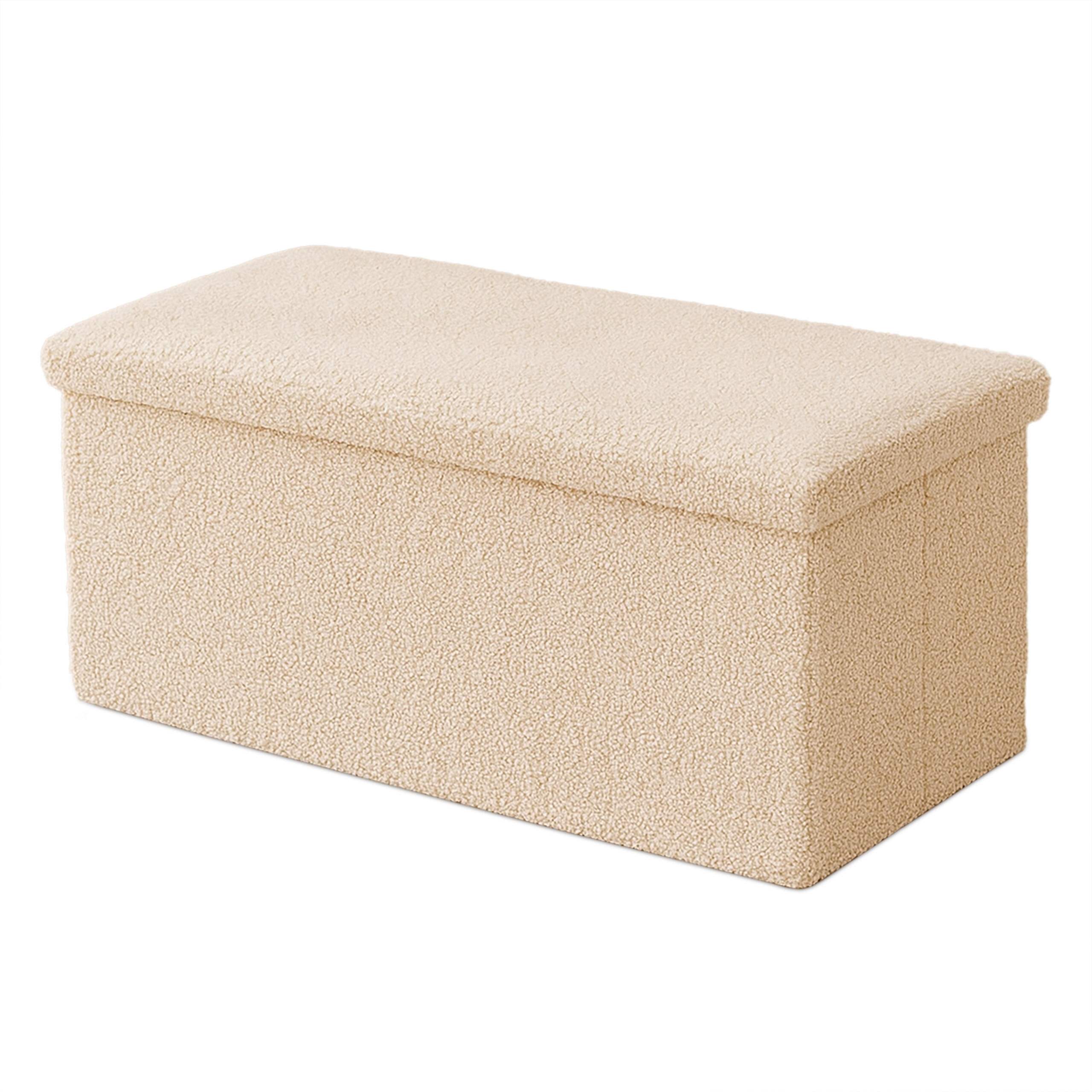 Relaxdays Truhenbank Beige 76x38x38 cm