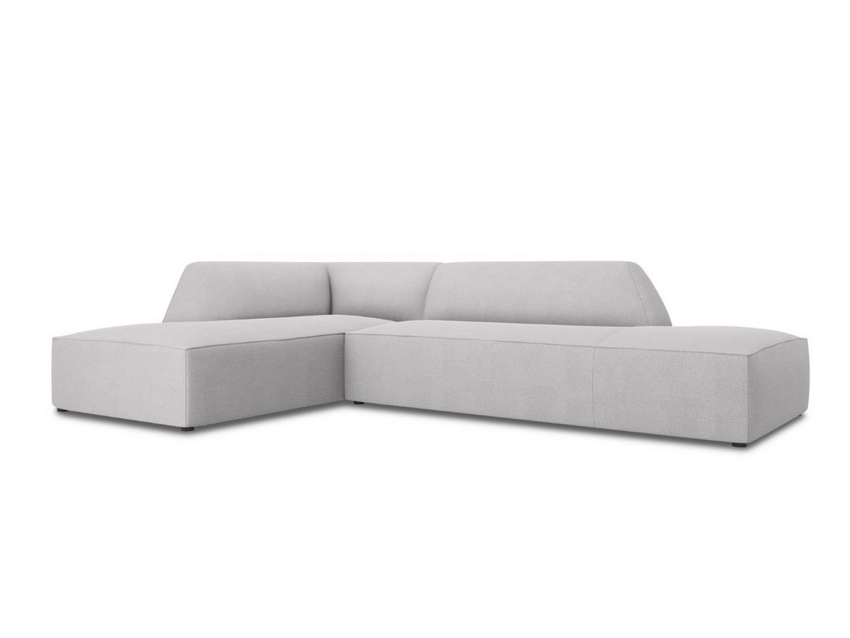 ECKSOFA links Ruby aus strukturiertem Stoff hellgrau 4 Sitzplätze - Hellgrau, Textil (180/273cm) - Micadoni