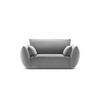 SESSEL Kaelle aus Samt grau - Grau, Textil (100/85/128cm) - Micadoni
