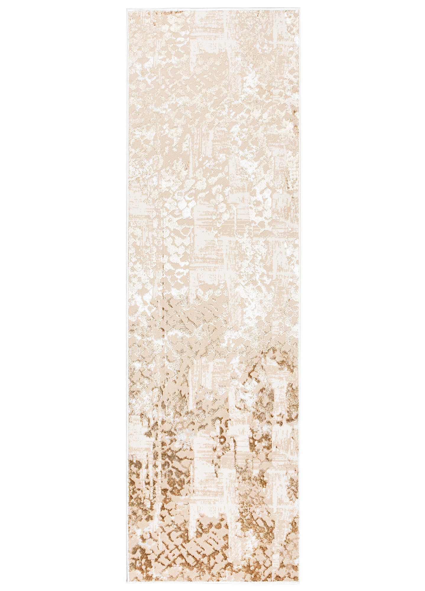 LÄUFER Crystal Braun Marmor Optik 120/600 cm - Braun, Textil (120/600cm) - Tapiso