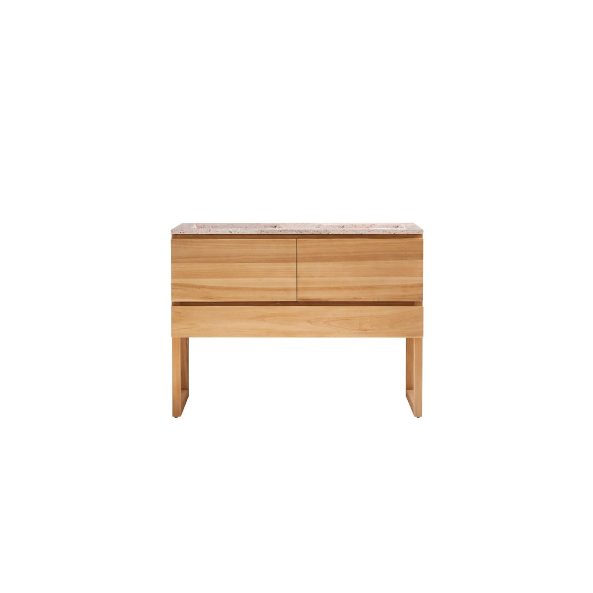 BADEZIMMERMÖBEL Edgar Rosa aus Teak - Pink, Holz (120/90/46cm) - Tikamoon