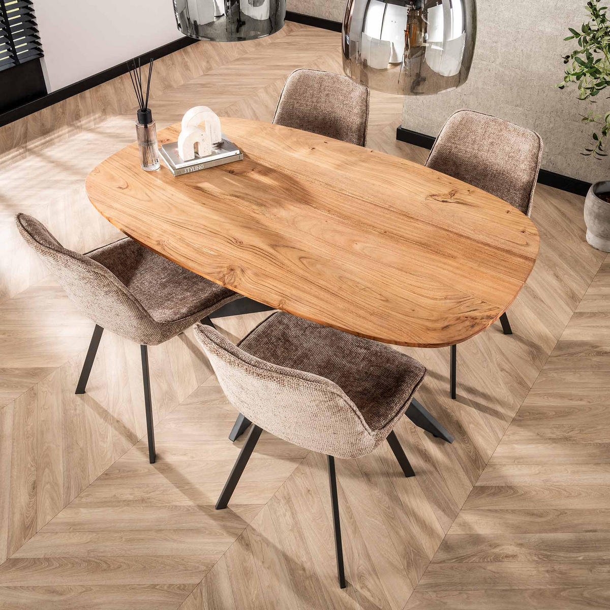 ESSTISCH Arhus Braun 90/150/77 cm - Braun, Holz (90/150/77cm) - Hoyz Collection