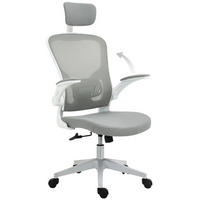 DREHSTUHL 65/64/114-122 cm grau aus Kunststoff mit Kopfstütze - Grau, Kunststoff (64/122/65cm) - OKWISH