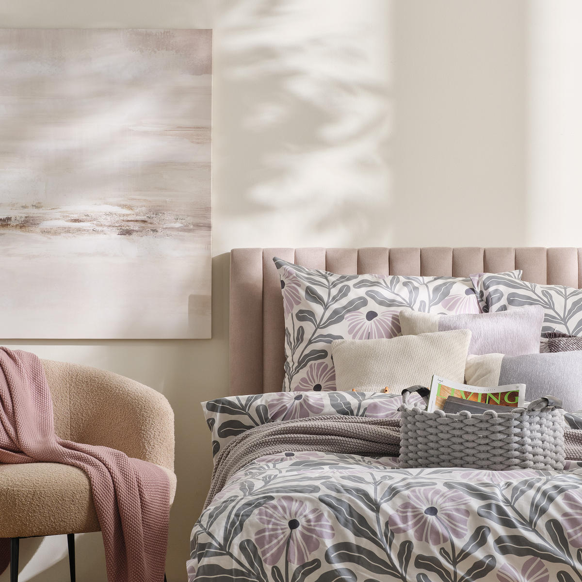 DECKE Zoltane - Hellgrau, Textil (130/170cm) - home&you