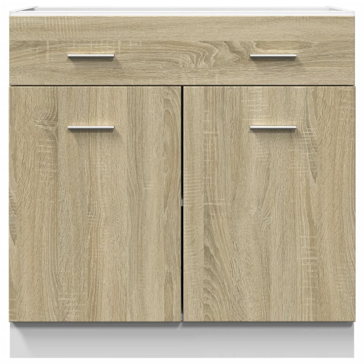 SCHUBUNTERSCHRANK Lyon Sonoma-Eiche 80/46/81,5 Cm Holzwerkstoff - Braun, Holzwerkstoff (46/81.5/80cm) - vidaXL
