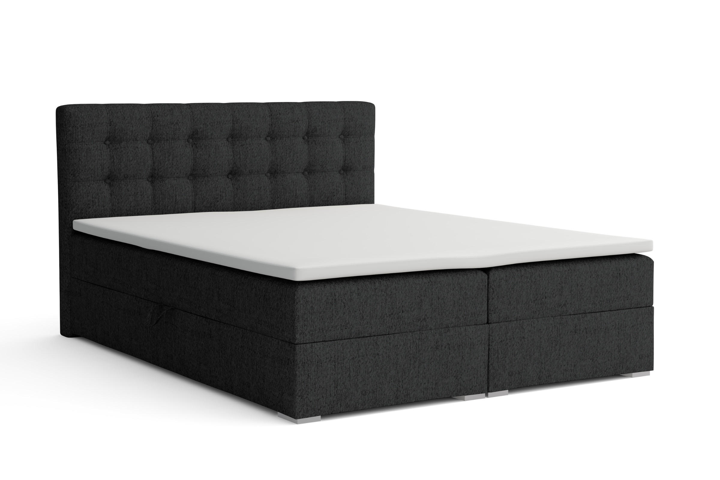 Deine Möbel 24 Boxbett Schwarz 160x200 cm