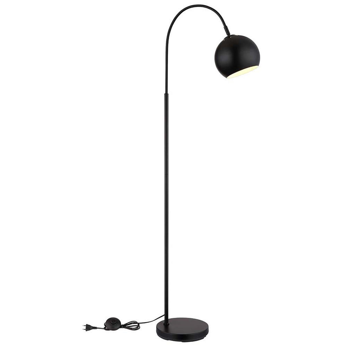 STEHLEUCHTE BENNO Metall Schwarz, LED - Schwarz, Metall (46/25/150cm) - Globo Lighting