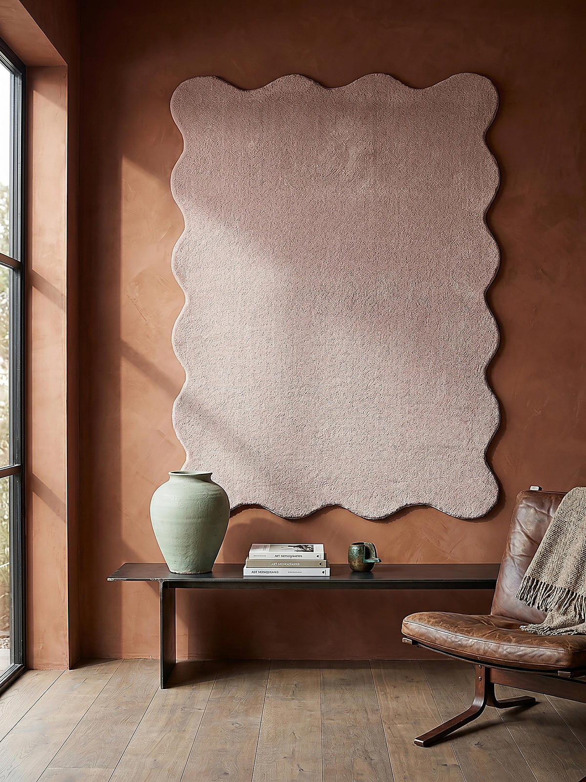HOCHFLORTEPPICH Antirutsch Uni TIRSO Polyester Puderrosa 140 x 200 cm - Rosa, Textil (140/200cm) - KADIMA DESIGN