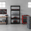SCHRAUBREGAL PANDA | HxBxT 180x90x50cm | 5 Fachböden | Fachlast 100kg | Anthrazit - Anthrazit, Metall (90/180/50cm) - PROREGAL