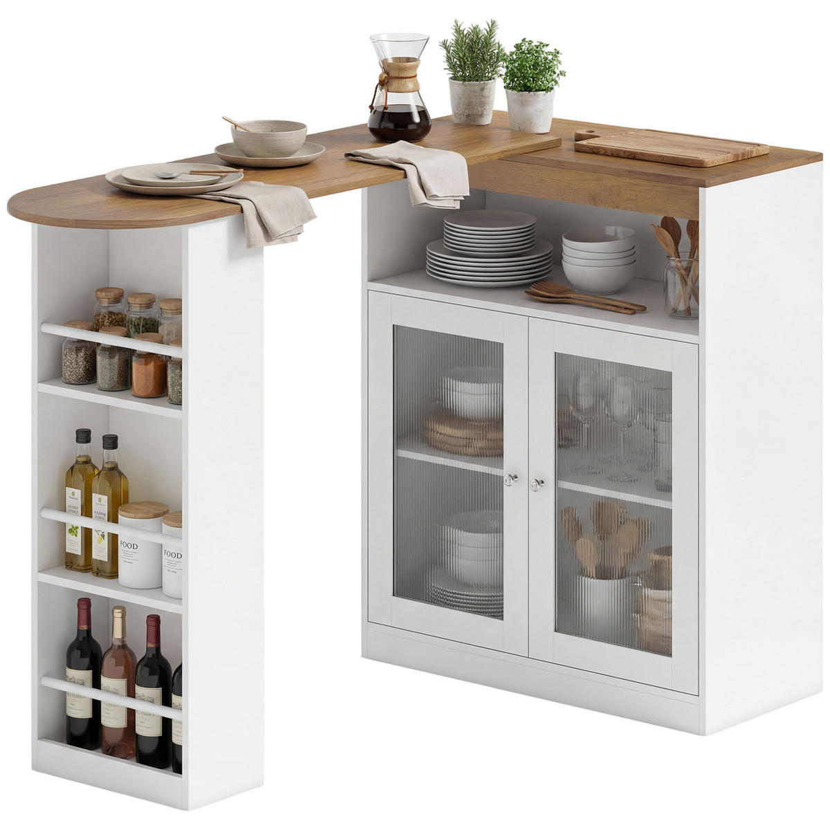 BARTISCH Weiß 1 Stück - Weiß, Kunststoff (150/80/105.5cm) - GiPP
