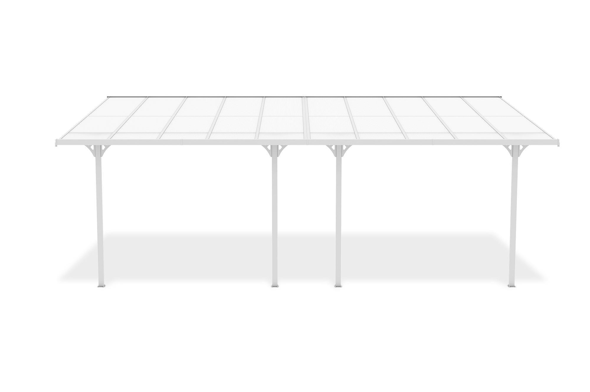 PERGOLA / CARPORT Kleo Weiß 6m x 3m - Weiß, Metall (626/270/300cm) - Cazeboo