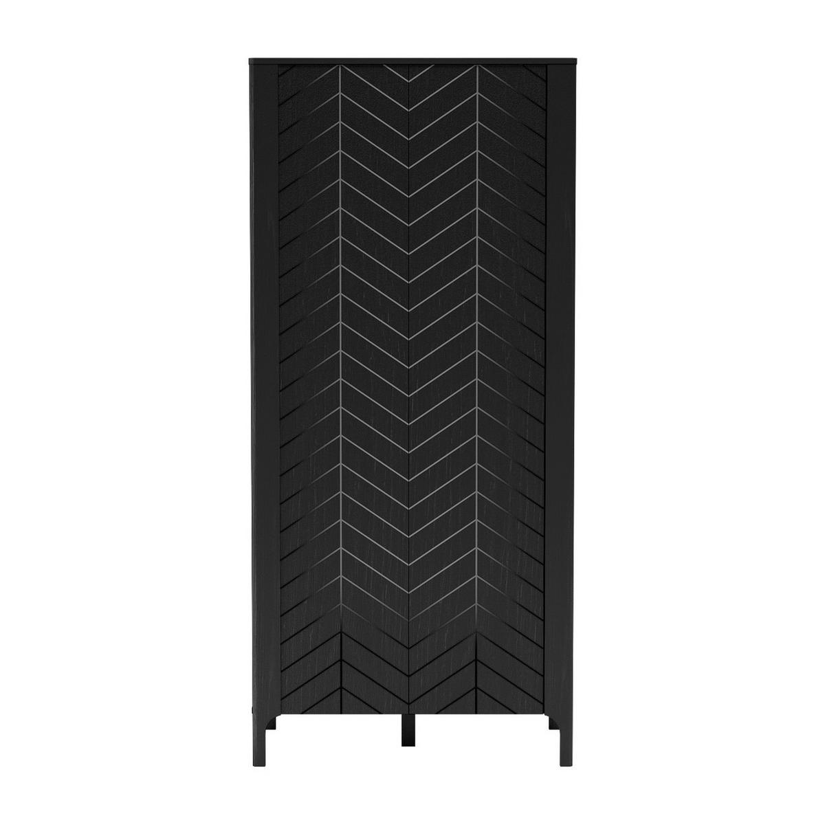 KLEIDERSCHRANK Malumi MM-7 90 x 197 x 54,5 cm Schwarz Paintflow - Schwarz, Holzwerkstoff (90/197/54.5cm) - Koseto
