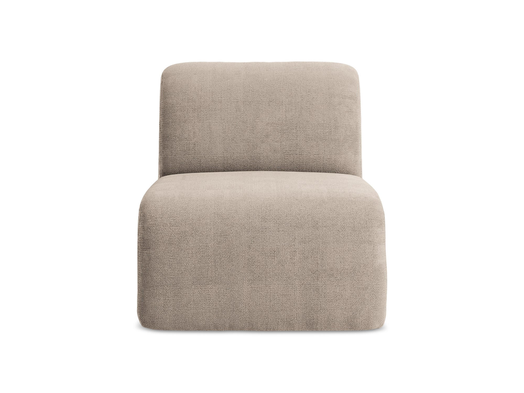 SOFAELEMENT Chenille Stoff Beige - Schwarz/Cappuccino, Holzwerkstoff/Kunststoff (70/75/94cm) - Makamii
