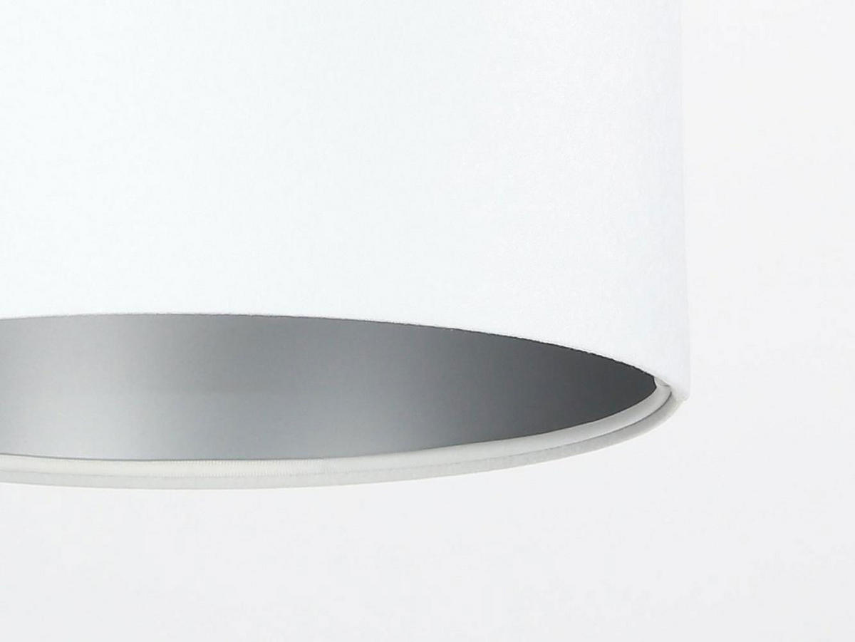 HÄNGELEUCHTE Silber 30/20 cm - Silberfarben/Weiß, Kunststoff (30/0.45/20cm) - ONZENO