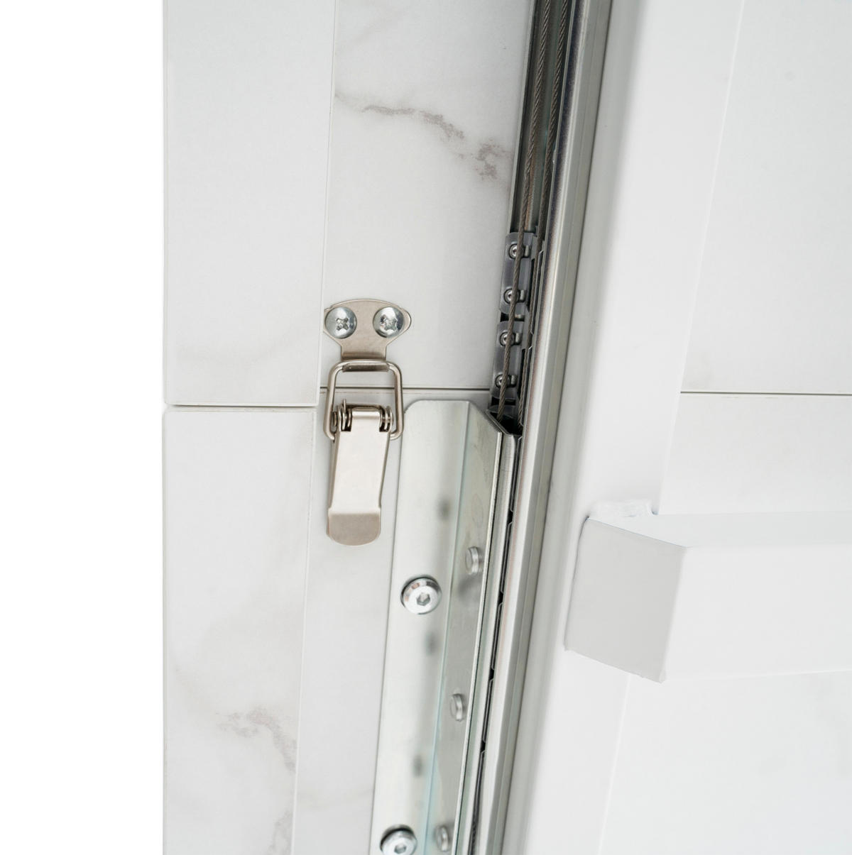 ESSTISCH 120-160/80/76,5 cm ausziehbar mit Marmoroptik und X-Gestell, Weiß - Weiß, Holzwerkstoff (160/80/76.5cm) - Redom