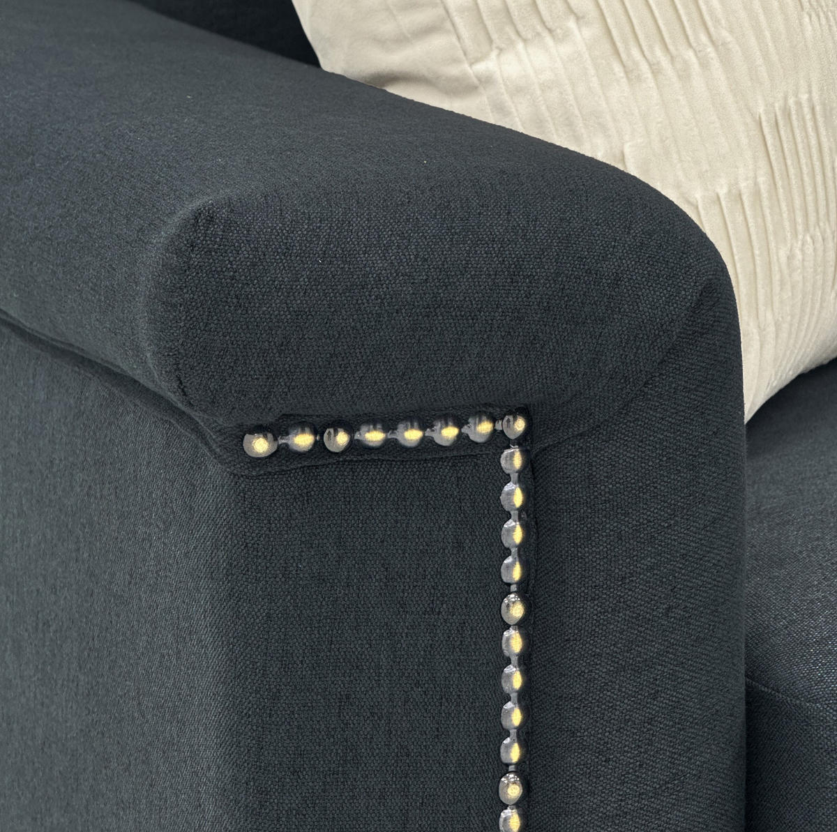 SOFA 2-Sitzer 172 cm Dunkelgrau mit Metallfüßen - Dunkelgrau, Holz (73.5/81.5/172cm) - Meubliv
