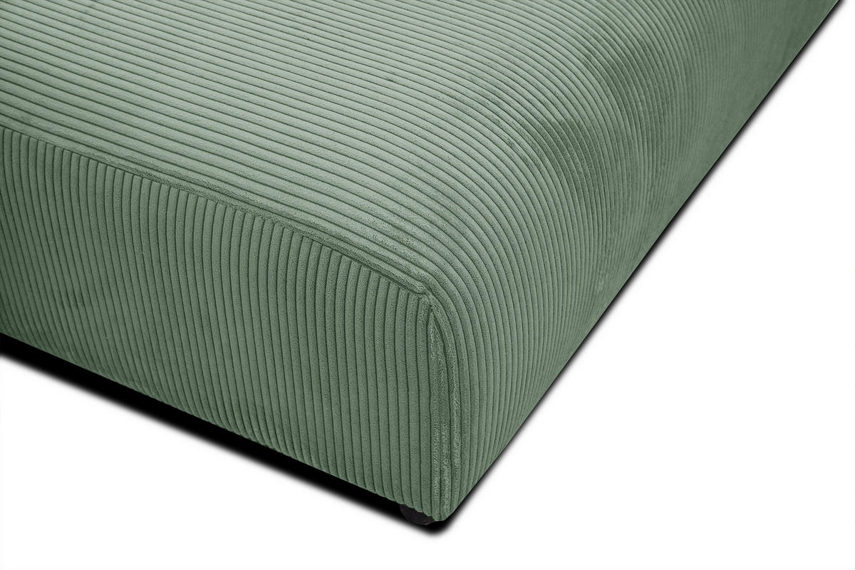 ECKSOFA TAUER 5-Sitzer, mintgrün - Schwarz/Mintgrün, Holzwerkstoff/Kunststoff (174/292cm) - Courtois Laville